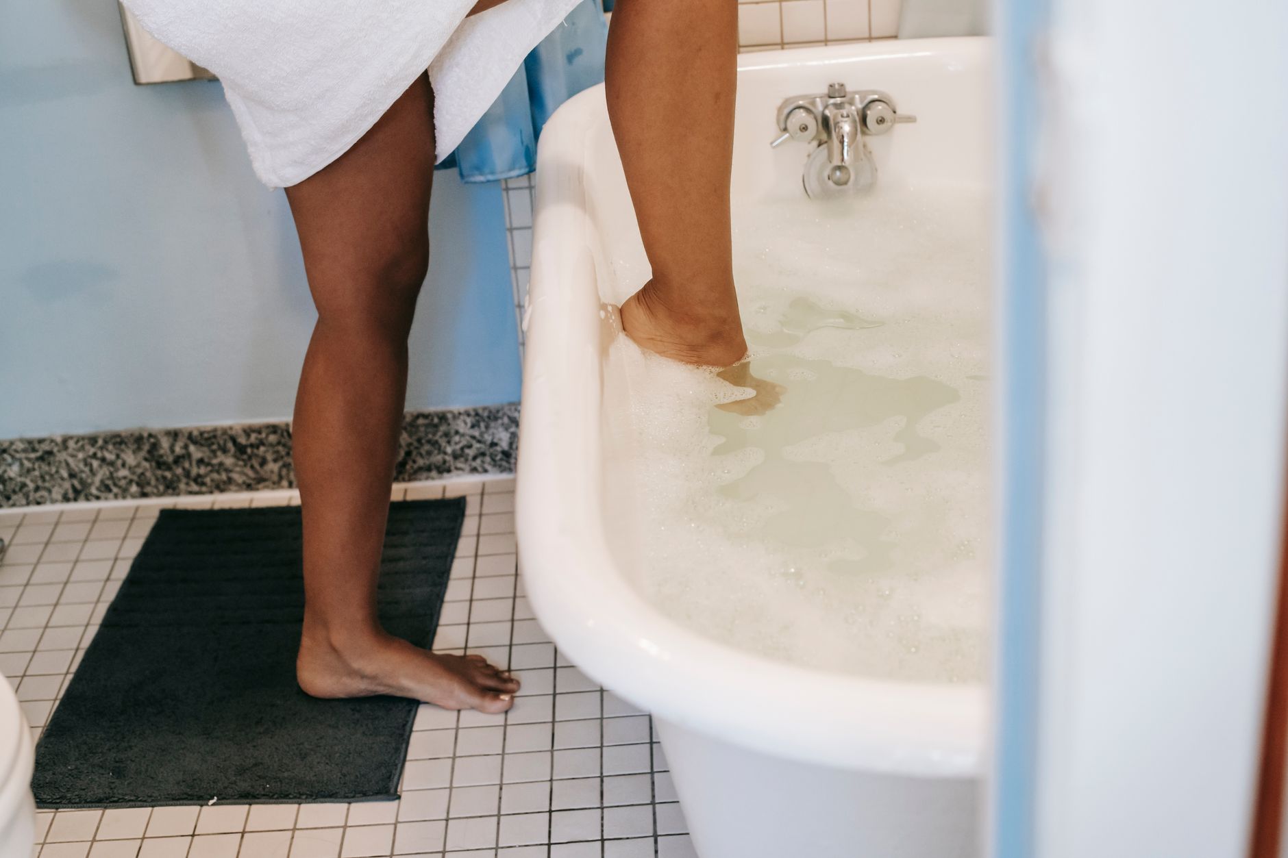 Prepare a clean and safe area for washing a sex doll.